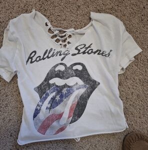 Rolling stones crop top